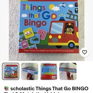 Scholastic Things That Go Bingo Game - Red, Blue, Yellow Fun